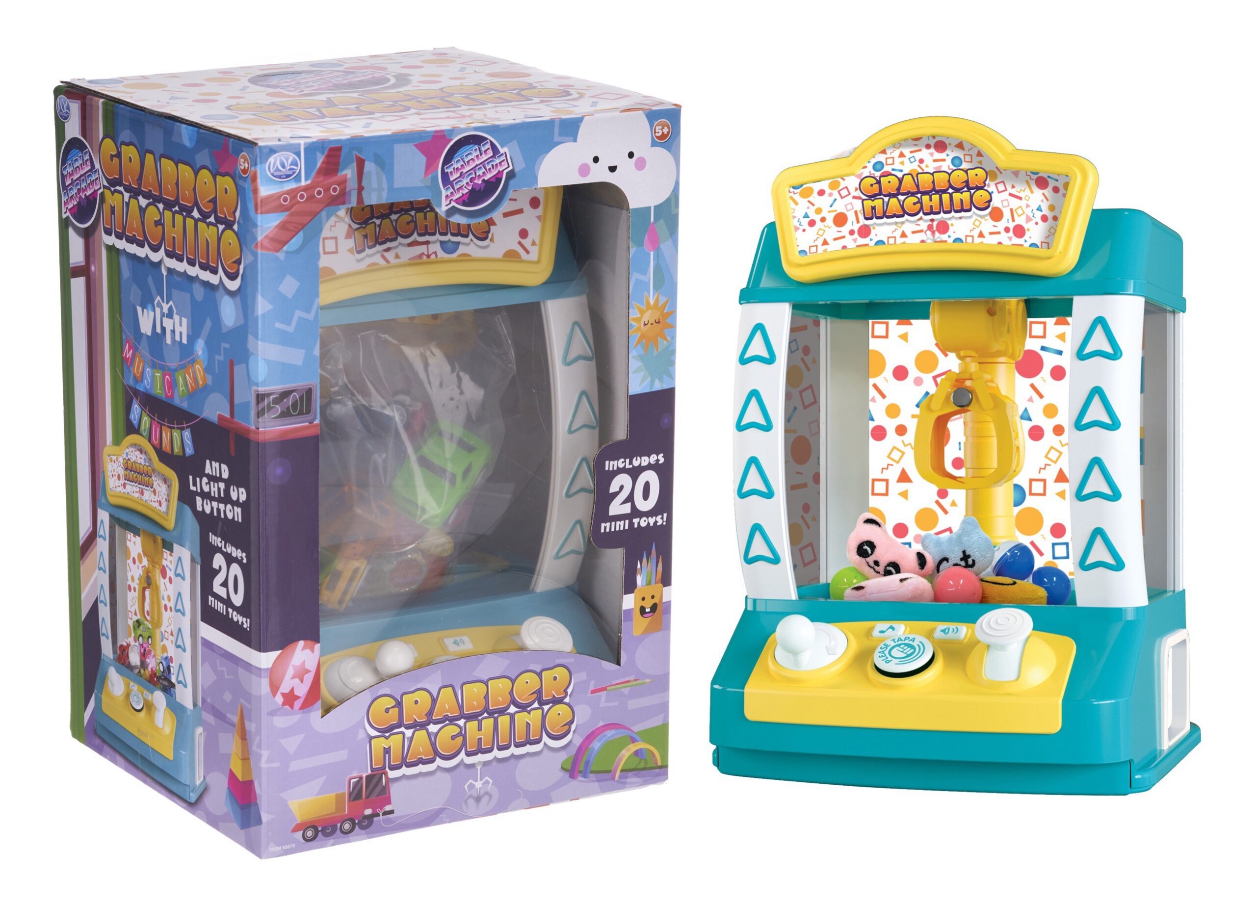 MINI ARCADE PESCA PELUCHE c/luci e suoni e 20 premi In box…x12